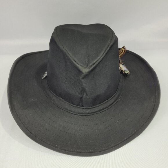 Australian Outback Collection Hat Vintage 1990s Black Australia Mens size Medium - Picture 1 of 4